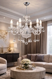 Almira 6'li Şeffaf Cam Kol Aydınlatma